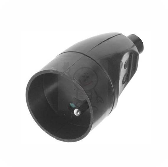 GNIAZDO PRZENOŚNE POJEDYNCZ GN-171 CZARNE 2P+Z LUZ