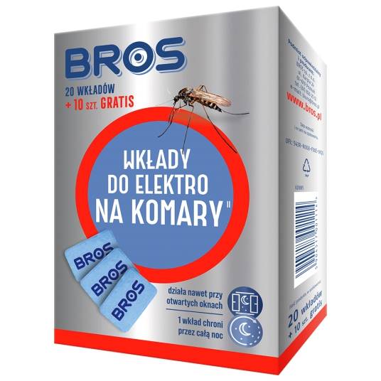 BROS - Wkłady do elektro na komary 20szt + 10 w...