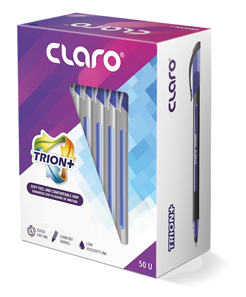 Długopisy CLARO TRION plus MIX KOLOR 0.7 mm/opk=50