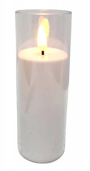 Ś.Led A7052/12 Szkl.15cmwosk Ruch Płom 2*r6 (Z)