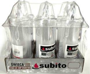 Świeca Led Subito Kryształ/6  B/Z 145/976 2xr6(A)