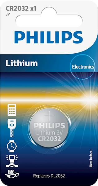 Baterie PHILIPS CR 2032/1 BL /20-100/