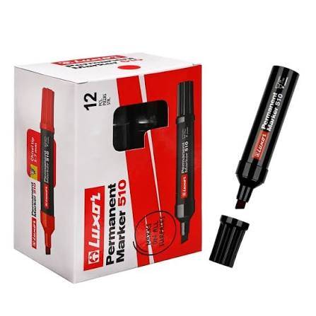 Permanent Marker LUXOR 510 BLACK/ kpl=12