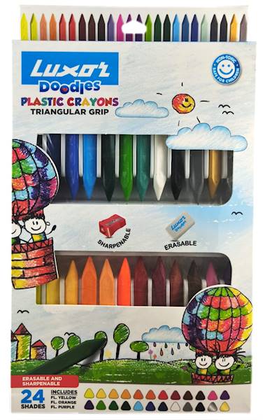 Kredki LUXOR 2386 Plastic crayon /opk=24 kolory/16