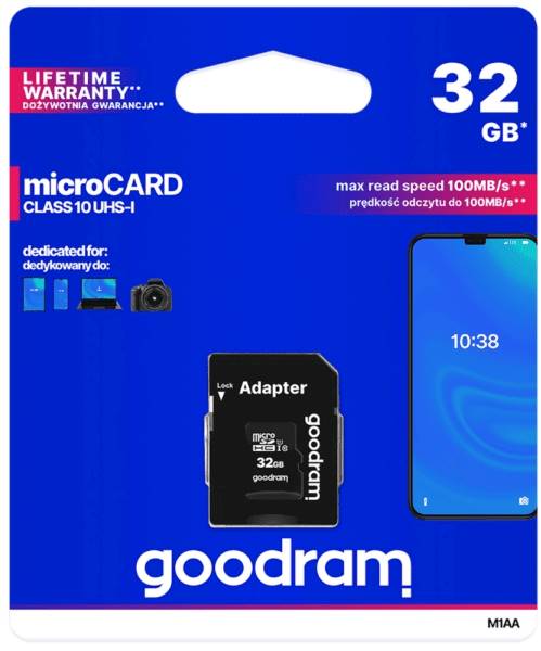 Karta PAM.GOODRAM.SD 32 GB CLASS 10 MICRO
