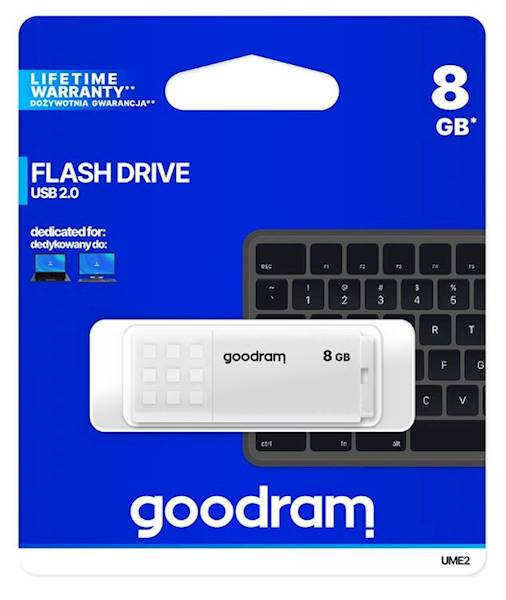 Pendrive 8 GB  GOODRAM USB 2 0 BLACK& WHITE 