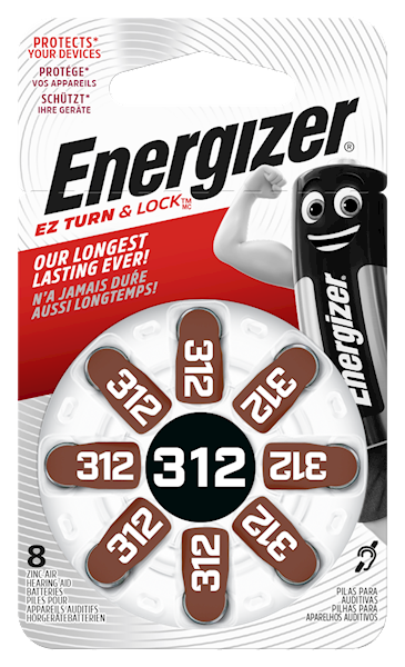 Baterie ENERGIZER EZ 312 /BL8/6/24 BL SŁUCHOWE