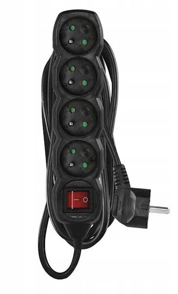 Przedłużacz EMOS P0415 4g 5m Uziem. biały/5