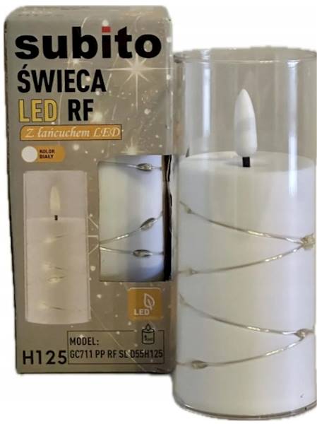 ŚWIECA LED SUBITO (266) tuba krem świecąca n/6