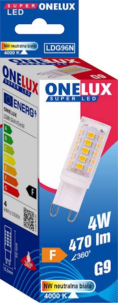 Led ONELUX  G9 4W NW  470 lm  4000 K