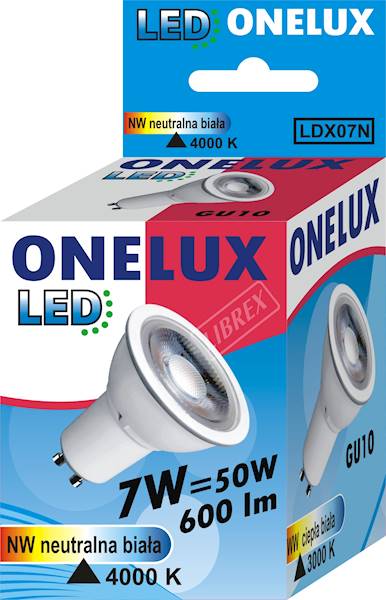 ONELUX LED GU10 7W 500 lm NW 4000K kat św60 st.50W