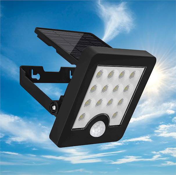 .Lampa NFLS12 ONELUX SOLARNA WALL 5W czarna