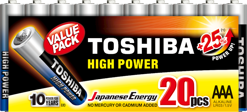 Baterie TOSHIBA LR03/ B20 HIGH Power AAA /10-80/