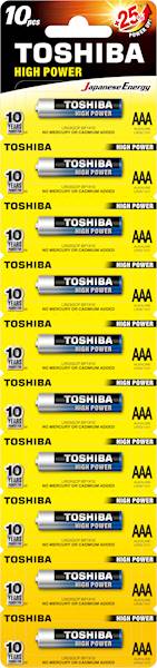 Baterie TOSHIBA LR06/ B20 HIGH Power /10-80/