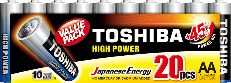 Baterie TOSHIBA LR06/ B20 HIGH Power AA /10-80/