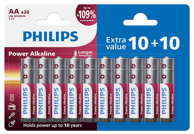 Baterie PHILIPS Powerlife LR6/BL (10+10)
