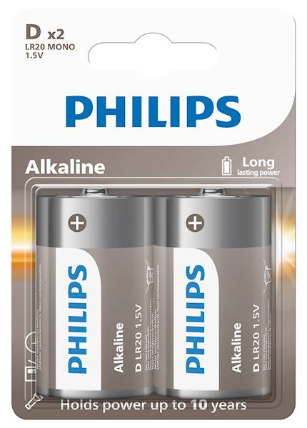 Baterie PHILIPS Entry  LR20/2 BL 12-24