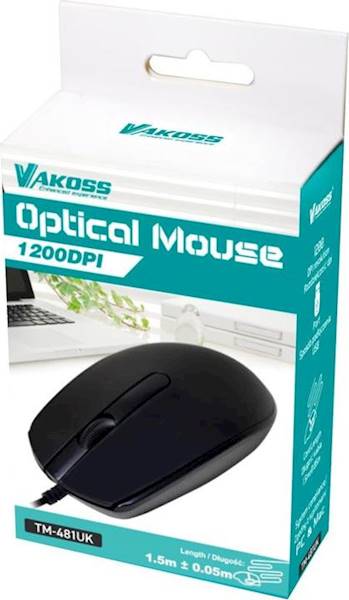 VAKOSS Mysz Optyczna 481 UK CZARNA