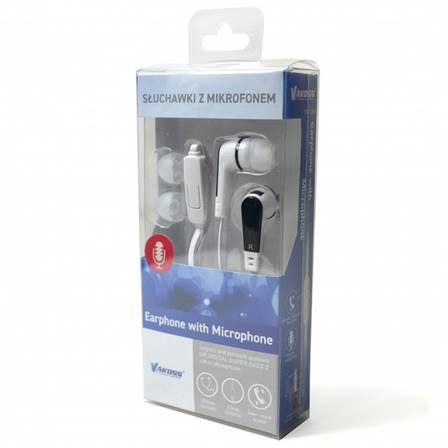 Słuchawki VAKOSS SK 135W z mikrofonem  WHITE