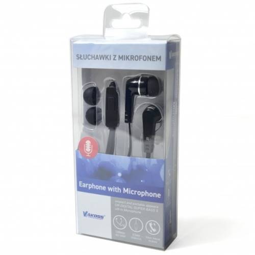 Słuchawki VAKOSS SK 135K z mikrofonem  BLACK