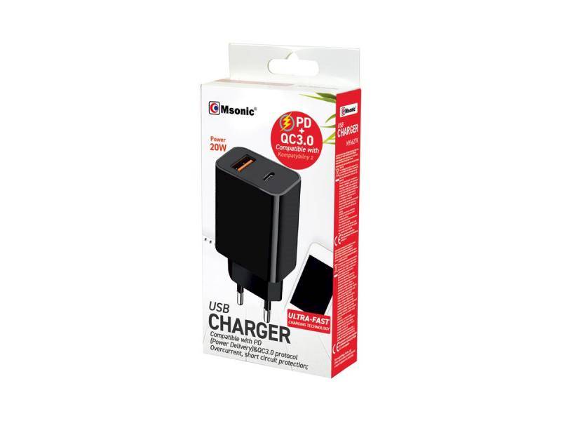 Ładowarka MSONIC USB MY6646K 40W QC30 3USC 3C
