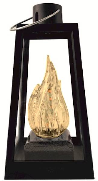Ś Led A 71660 R36 Czarny Lampion Czerwony Płomień
