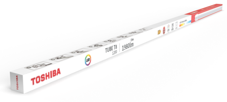 Led TOSHIBA T8 18W 1980 lm 1200mm 3000K /25