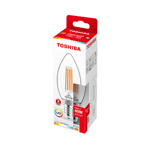 Led TOSHIBA FILAMENT E14 CF35 4.5W 2700K 40W