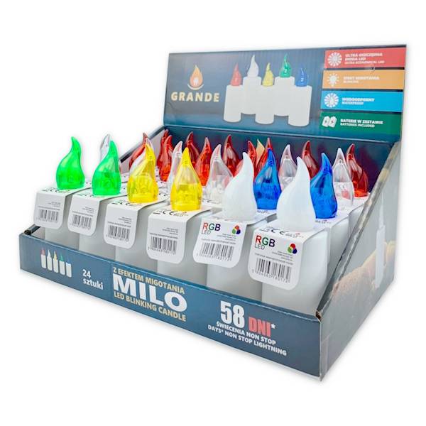 Znicz Diod. Mini X 2 R6 Milo Mix Kolor kpl=24 (Z)