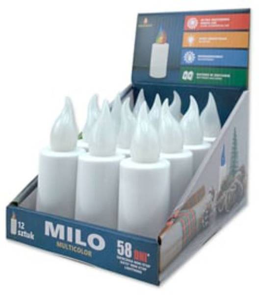 Znicz Diod.2x R6 Mini White kpl=12 szt Milo    (Z)