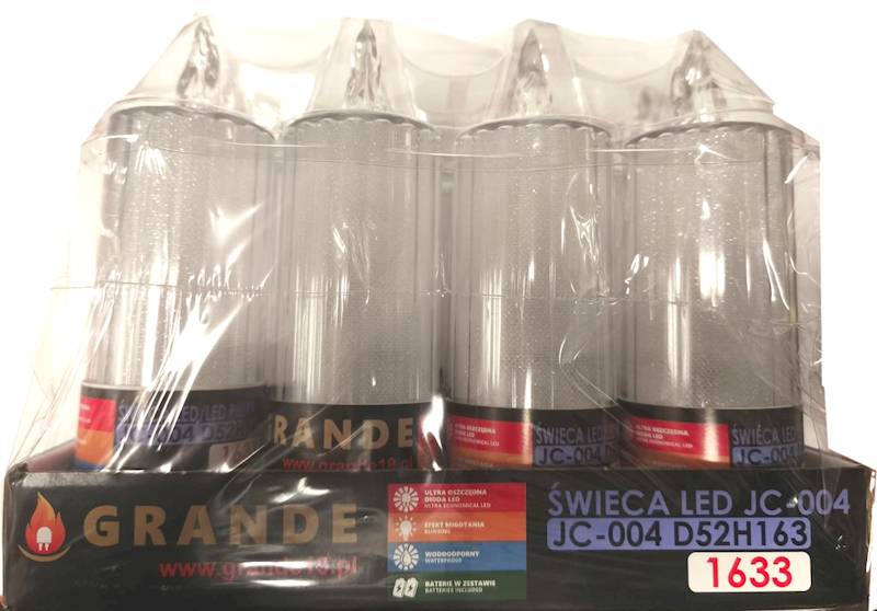 Znicz Diod.Ac 1633 Rgb D52xh163mm kpl=12 Krysz(Z