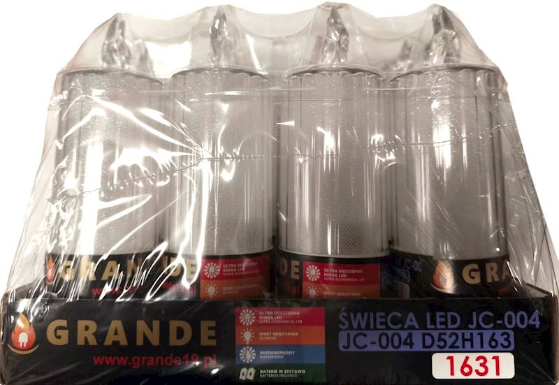 Znicz Diod.Ac1631 Bia-Sr D52xh163mm kpl=12 Krysz(Z