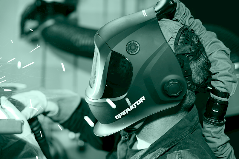 MIGATRONIC PRZYŁBICA OPERATOR Z NAWIEWEM GREEN/BLACK