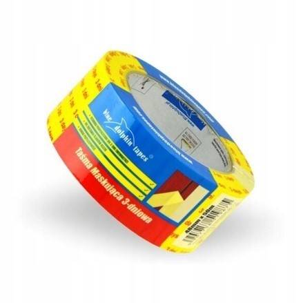 TAŚMA PAPIEROWA ŻÓŁTA BLUE DOLPHIN 30MMX50M 3 DNI
