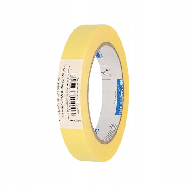 TAŚMA PAPIEROWA ŻÓŁTA BLUE DOLPHIN 19MMX50M