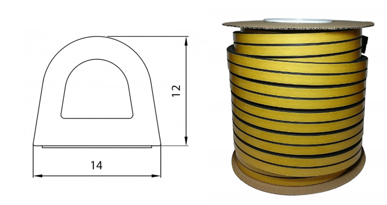 Uszczelka SD-55 14x12 Biała 40m
