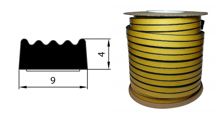 Uszczelka SD-58 9x4 Czarna 125m