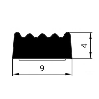 Uszczelka SD-58 9x4 Czarna