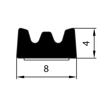 Uszczelka SD-33X 8x4 Czarna