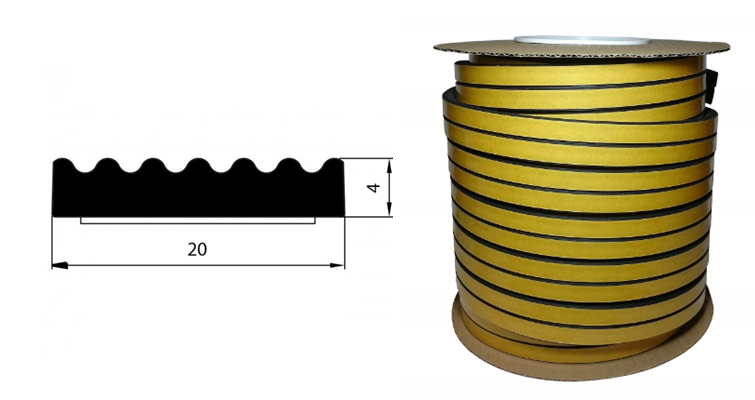 Uszczelka SD-52 20x4 Czarna 50m