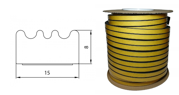 Uszczelka SD-84 15x8 Biała 50m