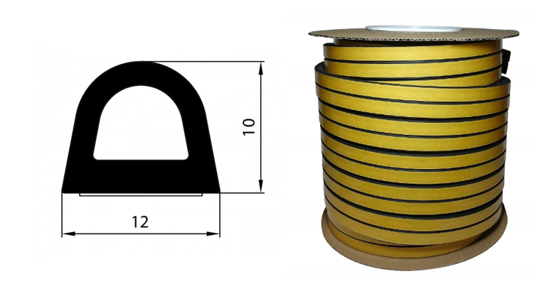 Uszczelka SD-54 12x10 Czarna 50m