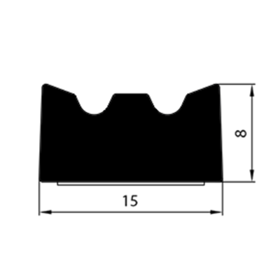 Uszczelka SD-30X 15x8 Czarna