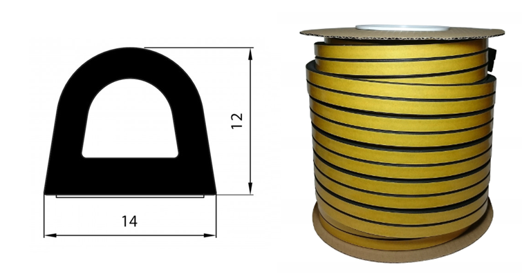 Uszczelka SD-55 14x12 Czarna 40m
