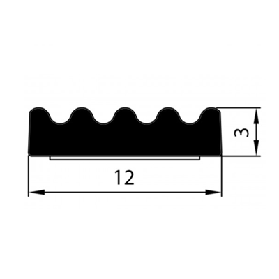 Uszczelka SD-57 12x3 Czarna