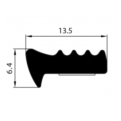 Uszczelka SD-34 13,5x6,4 Czarna