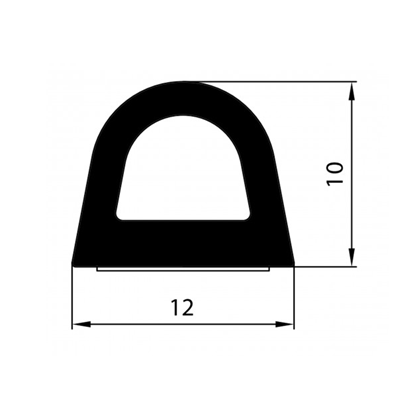 Uszczelka SD-54 12x10 Czarna