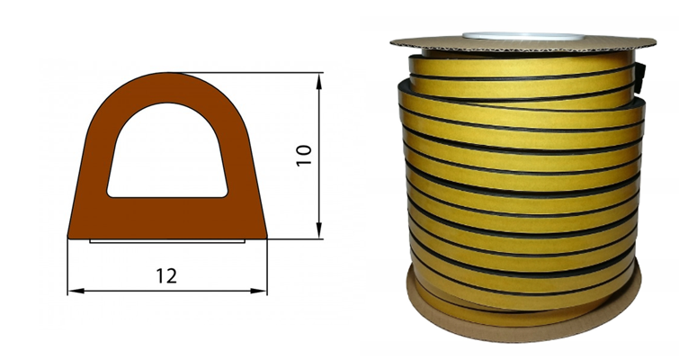 Uszczelka SD-54 12x10 Brąz 50m