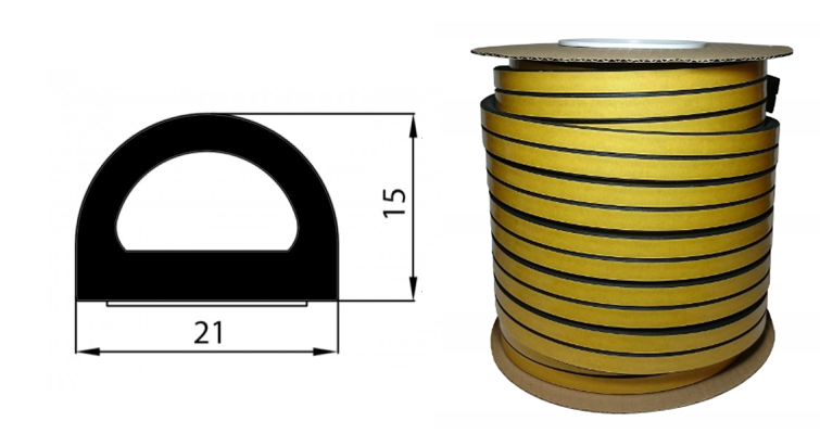 Uszczelka SD-112 21x15 Czarna 50m