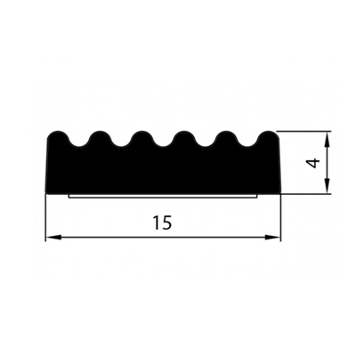 Uszczelka SD-51 15x4 Czarna